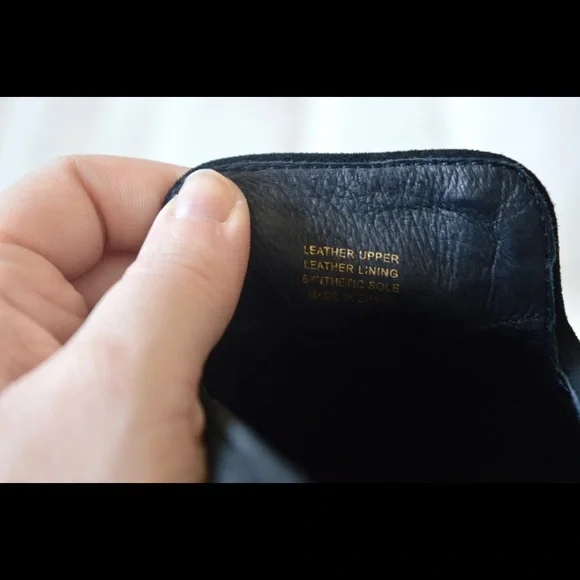 Pure Navy Black Leather Oxfords - Picture 7 of 7